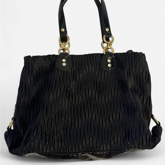 Coach Ashley Gathered Satin Carryall Tote / Satchel
